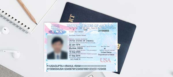 Apoio ao reconhecimento do passaporte e à saída de todas as informa??es de campo completo, por exemplo, código do país, número do passaporte, nome, sexo, local de nascimento, data de nascimento, local da autoridade, data de emiss?o, data de expira??o, nome da autoridade, etc.