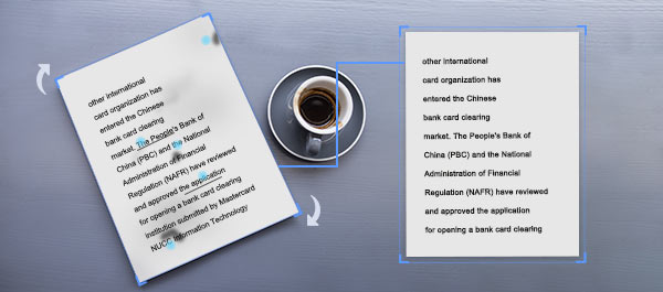 La reconnaissance de texte TH-OCR prend en charge la rotation des images à plusieurs angles (45 °, 90 °, 180 °, 270 °, etc.).